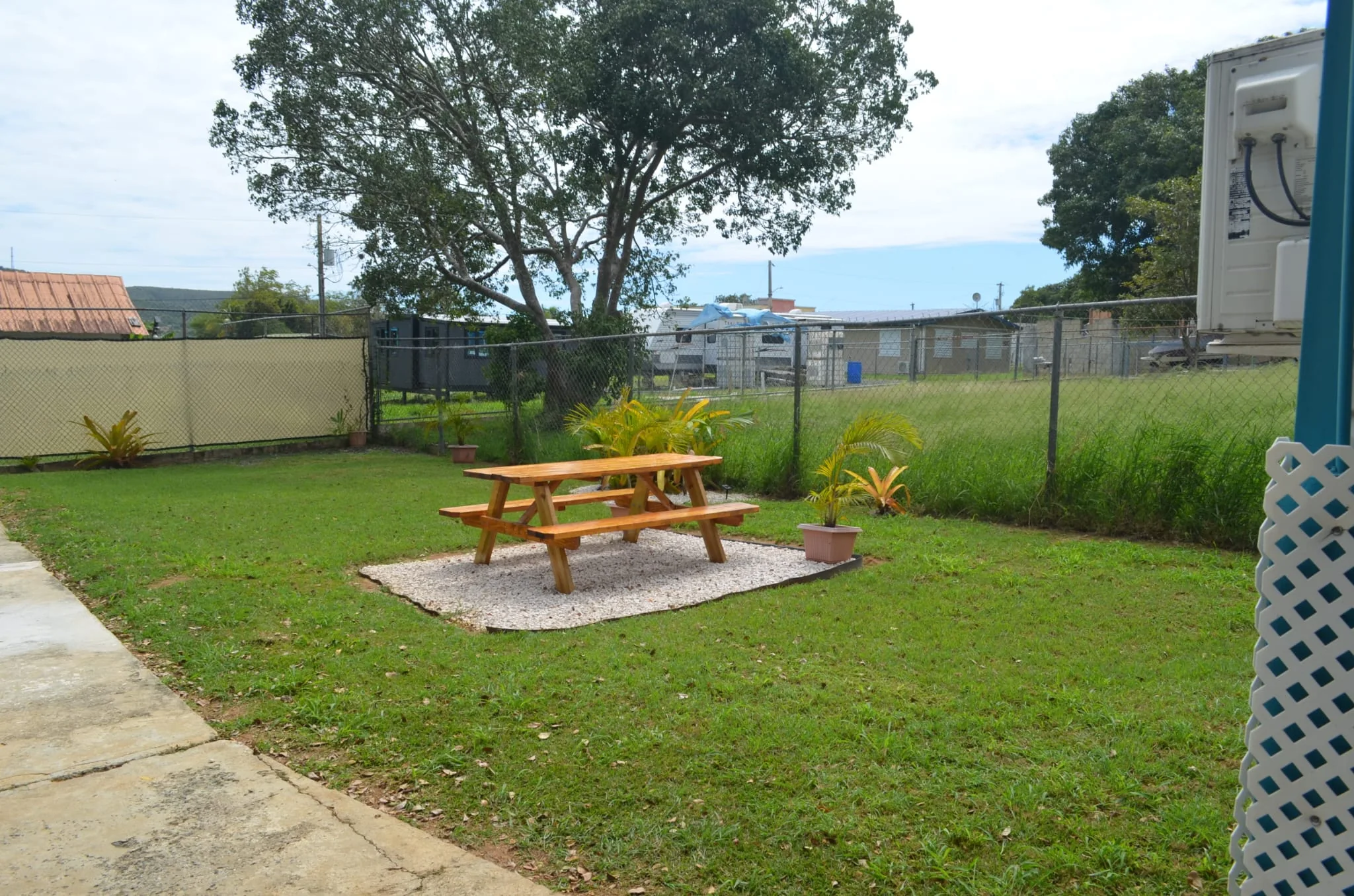 Patio real de Villa Leddy, pet friendly